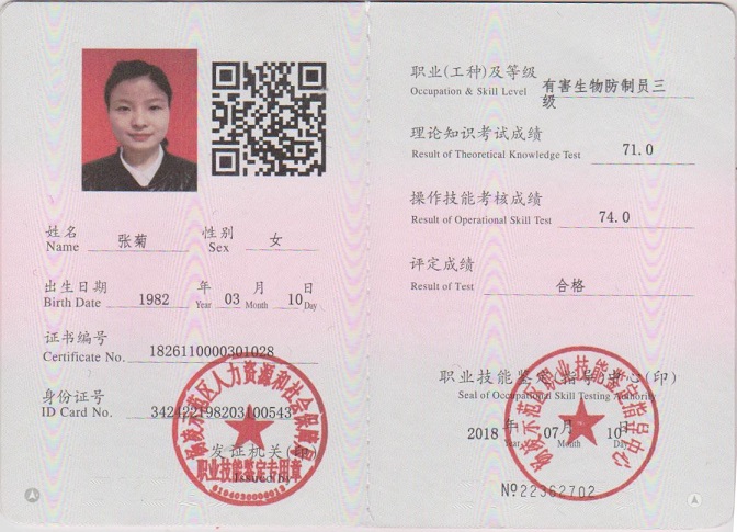 技术证书
